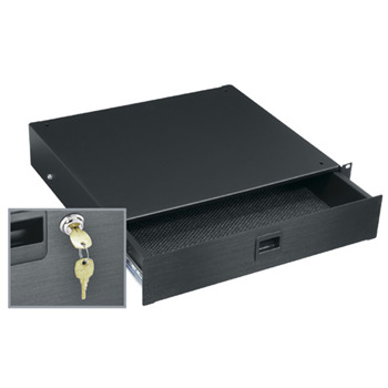 D2LK 2 RU DRAWER, ANODIZED WITH LOCK